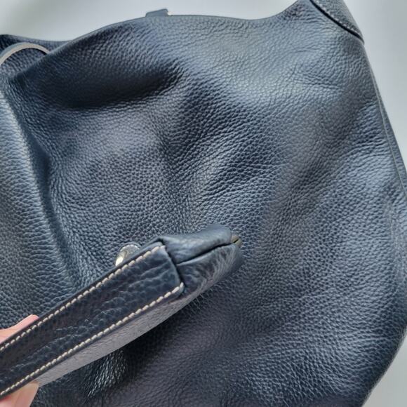 Dooney & Bourke Pebble Grain Logo Lock Sac in Navy - Picture 16 of 16